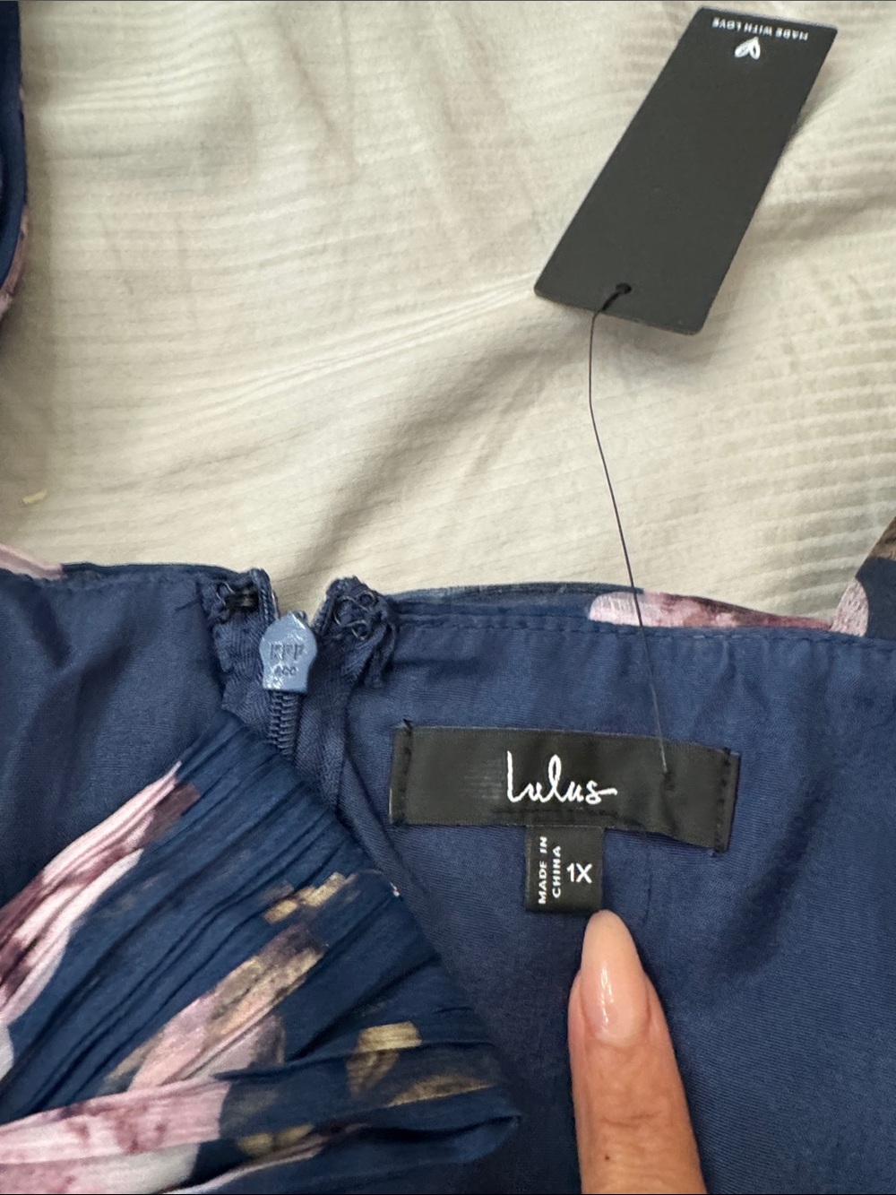 Lulus Navy Blue Floral Tie-Shoulder Maxi Dress - Picture 8 of 8